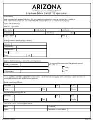 Form GAO-ETC-101 Employee Travel Card (Etc) Application - Arizona