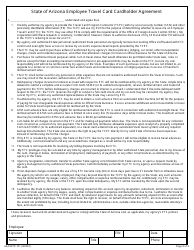 Form GAO-ETC-101 Employee Travel Card (Etc) Application - Arizona, Page 2