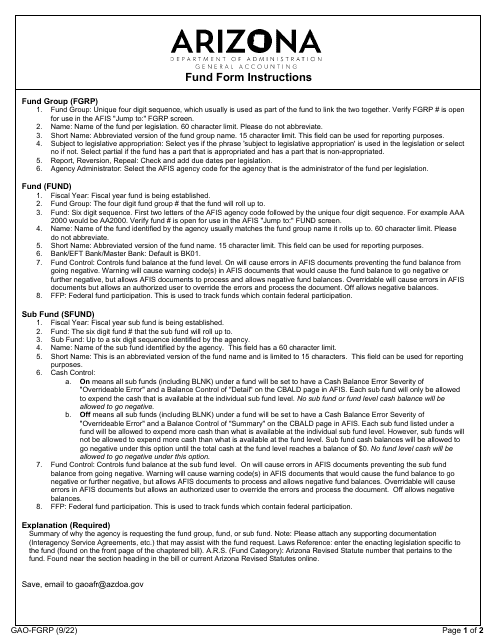 Form GAO-FGRP  Printable Pdf