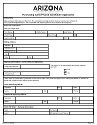 Document preview: Form GAO-PC-101 Purchasing Card (P-Card) Cardholder Application - Arizona