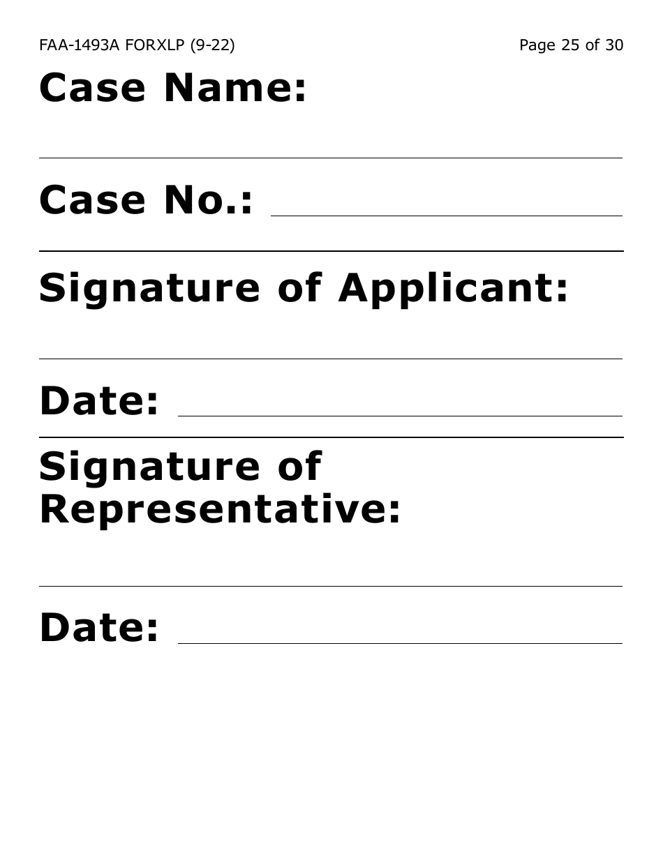 Form FAA-1493A-XLP Authorized Representative Request - Extra Large Print - Arizona, Page 25