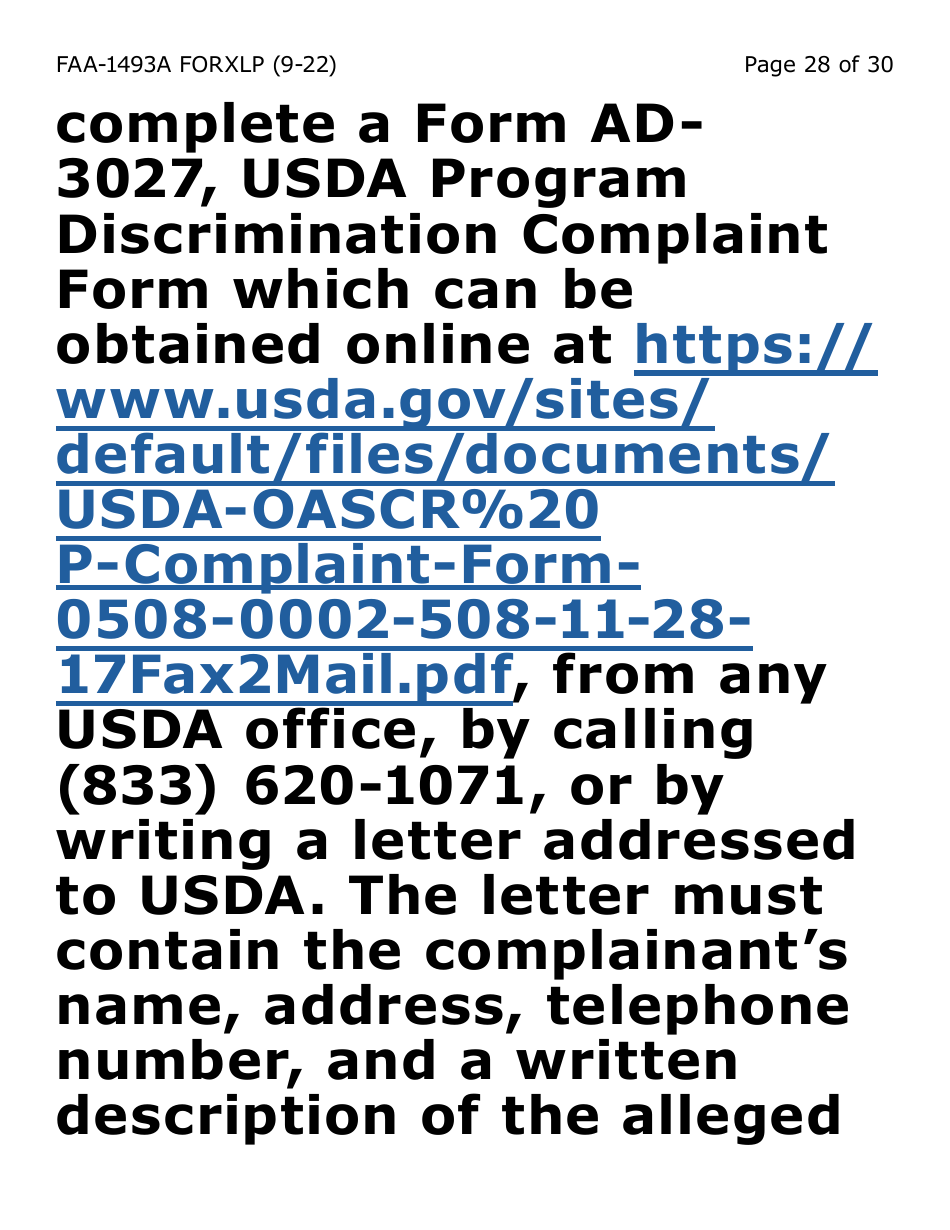 Form FAA-1493A-XLP Authorized Representative Request - Extra Large Print - Arizona, Page 28