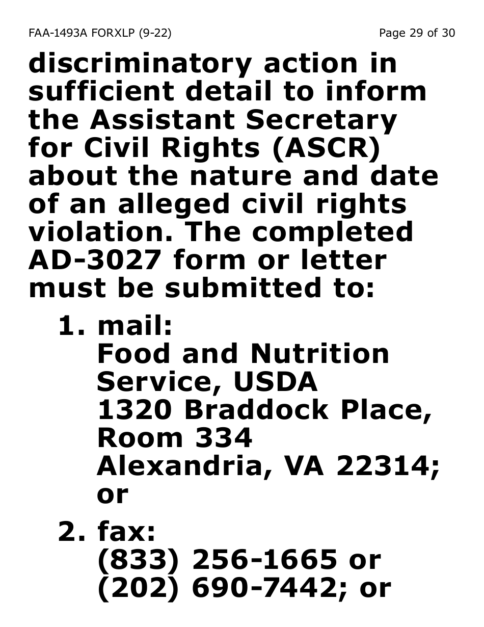 Form FAA-1493A-XLP Authorized Representative Request - Extra Large Print - Arizona, Page 29