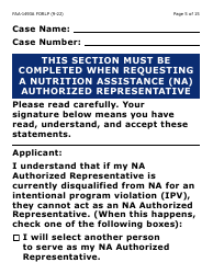 Form FAA-1493A-LP Authorized Representative Request- Large Print - Arizona, Page 5