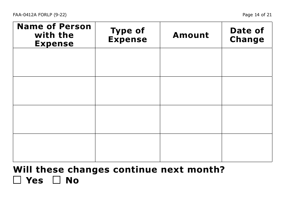Form FAA-0412A-LP change Report - Large Print - Arizona, Page 14