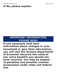 Form FAA-0412A-LP change Report - Large Print - Arizona, Page 15