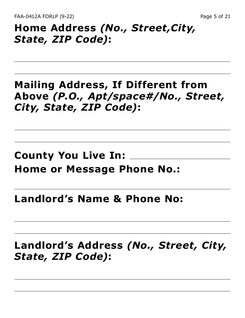 Form FAA-0412A-LP change Report - Large Print - Arizona, Page 5