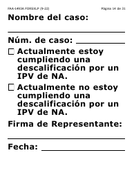 Formulario FAA-1493A-SXLP Solicitud De Representante Autorizado(A) - Letra Extra Grande - Arizona (Spanish), Page 14
