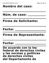 Formulario FAA-1493A-SXLP Solicitud De Representante Autorizado(A) - Letra Extra Grande - Arizona (Spanish), Page 26