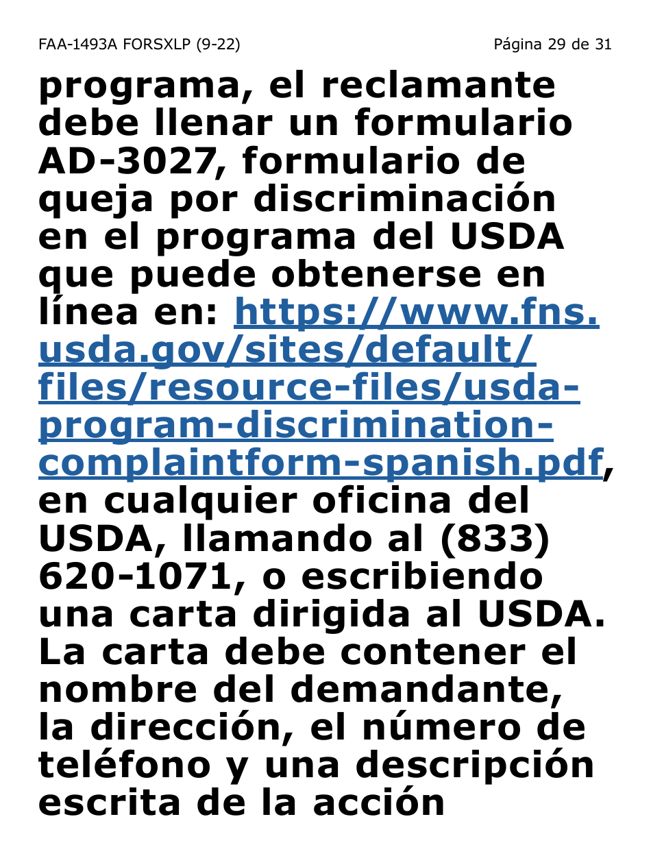 Formulario FAA-1493A-SXLP Solicitud De Representante Autorizado(A) - Letra Extra Grande - Arizona (Spanish), Page 29