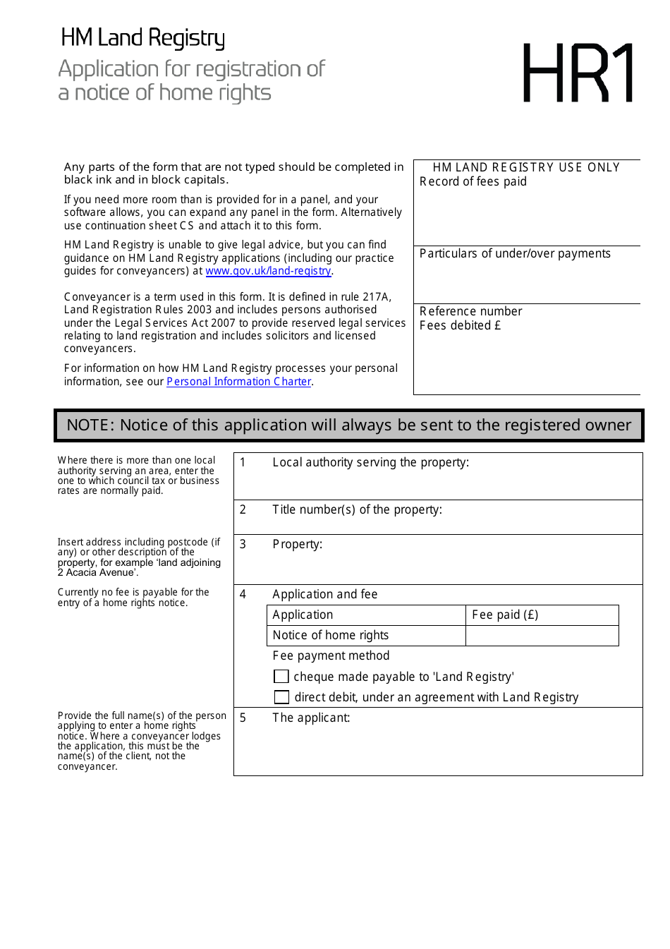 Form HR1 - Fill Out, Sign Online and Download Fillable PDF, United ...