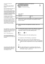 Form HR1 Application for Registration of a Notice of Home Rights - United Kingdom, Page 2