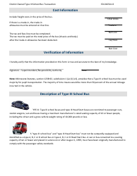 Form ED-01658-13 District-Owned Type Iii School Bus Transaction - Minnesota, Page 2