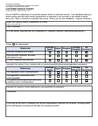 Form CALEPA-043 Customer Service Survey - California