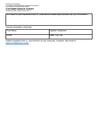 Form CALEPA-043 Customer Service Survey - California, Page 2