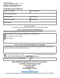Form OLA/ED-345 Request for Hearing Form - California, Page 2