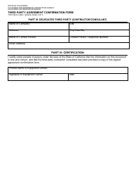 Form TTD/FTB-031 Third Party Agreement Confirmation Form - California, Page 3