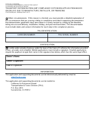 Form TTD/FTB-008 Transport Refrigeration Unit Compliance Extension Application Based on Delays Due to Manufacture, Installer, or Financing - California, Page 2