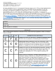 Form AQPSD/AQPB-011 Sip Completeness Checklist - California