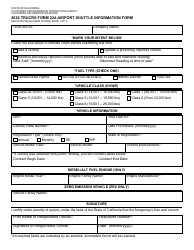Form MSCD/TACTB-224 (TRUCRS Form 224) Airport Shuttle Information Form - California, 2022