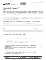 Form F622 Notice of Participation in Wtc Rescue, Recovery or Clean-Up Operations - All Tiers - New York City