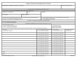 DD Form 2564 Annual Freedom of Information Act Report