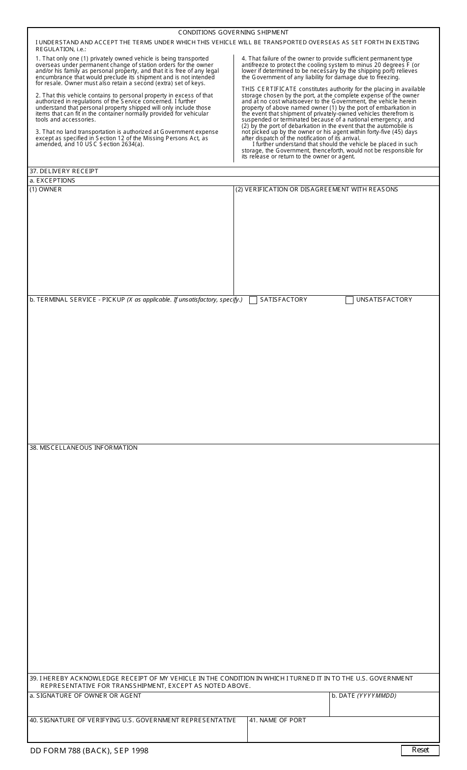 DD Form 788 - Fill Out, Sign Online and Download Fillable PDF ...