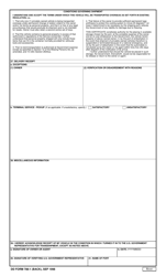 DD Form 788-1 Private Vehicle Shipping Document for Van, Page 2