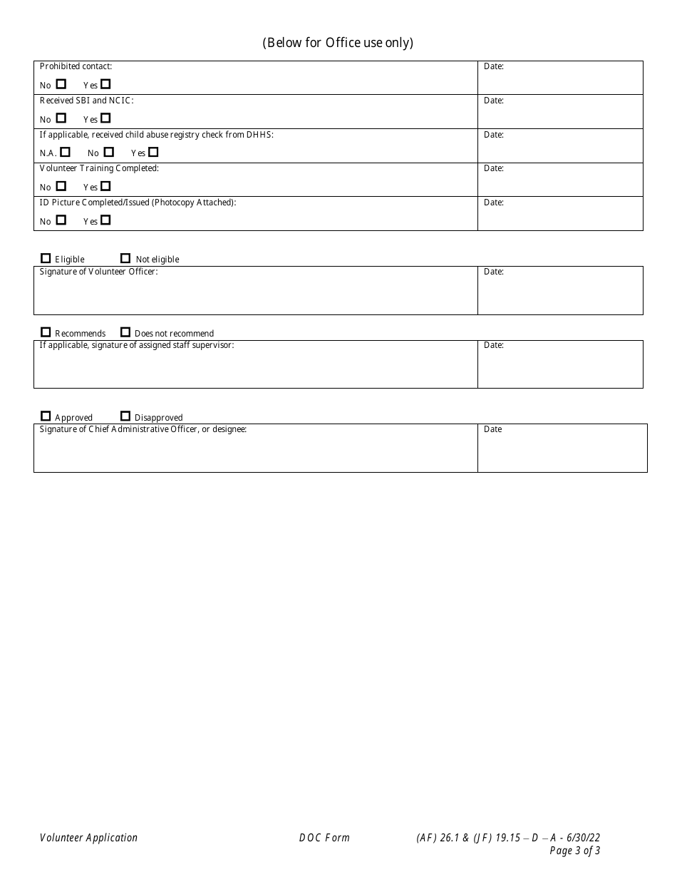 Volunteer Application - Maine, Page 3
