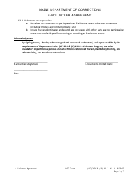 E-Volunteer Agreement - Maine, Page 2