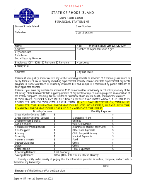 Form Superior-57  Printable Pdf