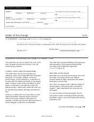 Document preview: Official Form 318 Order of Discharge