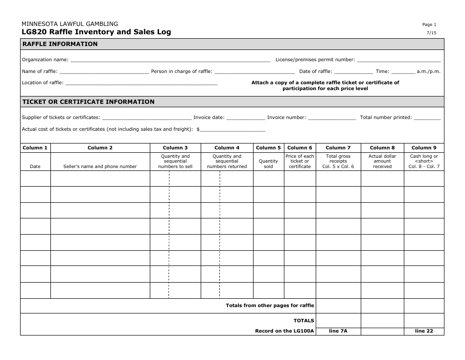 Form LG820 - Fill Out, Sign Online and Download Printable PDF ...