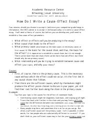 How Do I Write a Cause-Effect Essay? - Wheeling Jesuit University