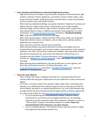 Covid-19: general Guidance for Cleaning and Disinfection for non-Health Care Settings - New York City, Page 2