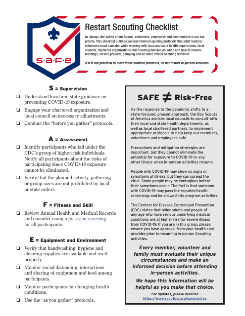 Restart Scouting Checklist - A Comprehensive Guide for Rebooting your Scouting Activities