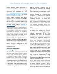 American Artificial Intelligence Initiative: Year One Annual Report, Page 11