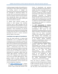 American Artificial Intelligence Initiative: Year One Annual Report, Page 14