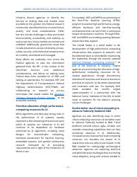 American Artificial Intelligence Initiative: Year One Annual Report, Page 17