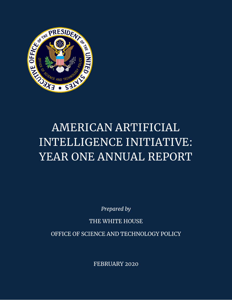 American Artificial Intelligence Initiative: Year One Annual Report, Page 1