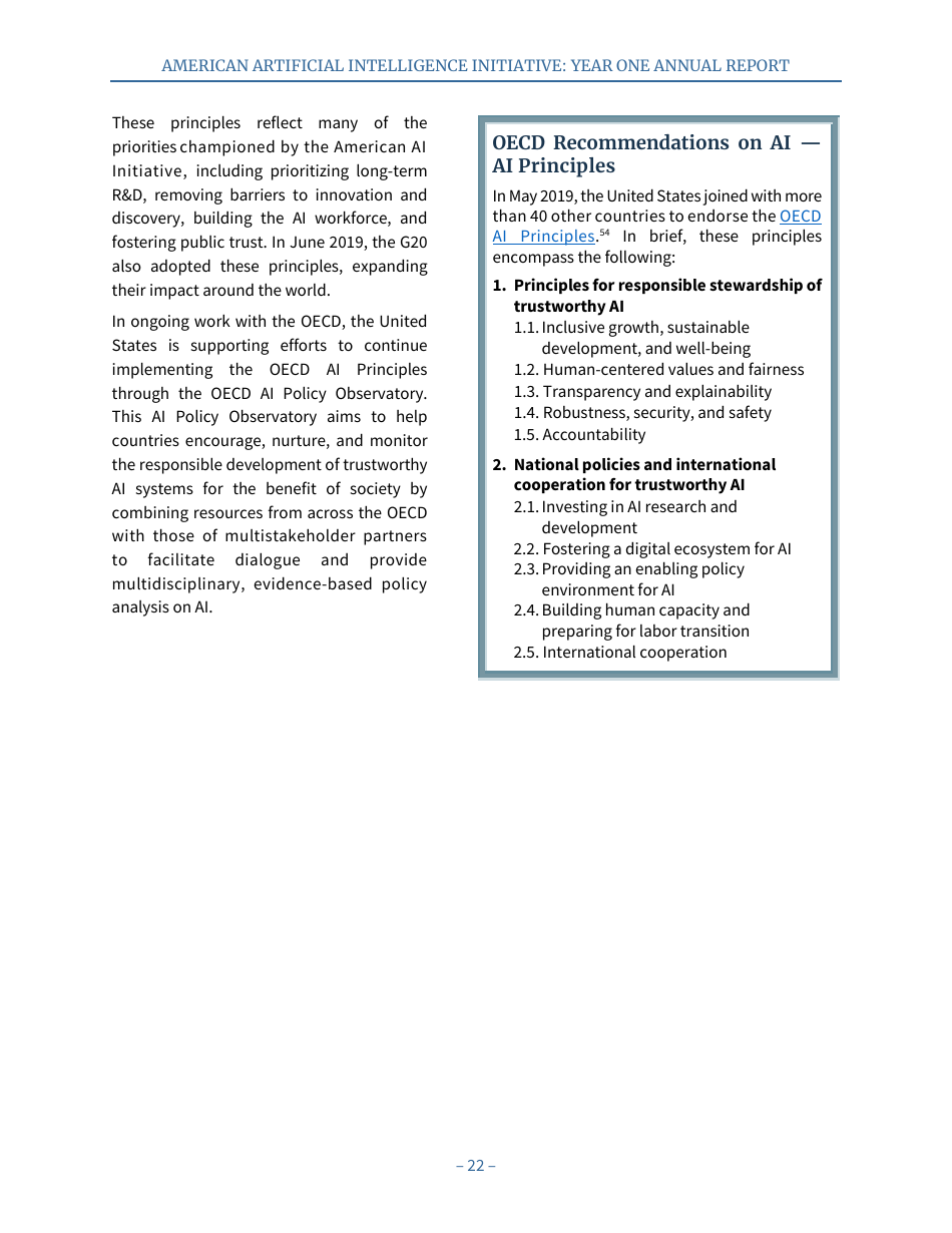 American Artificial Intelligence Initiative: Year One Annual Report, Page 28