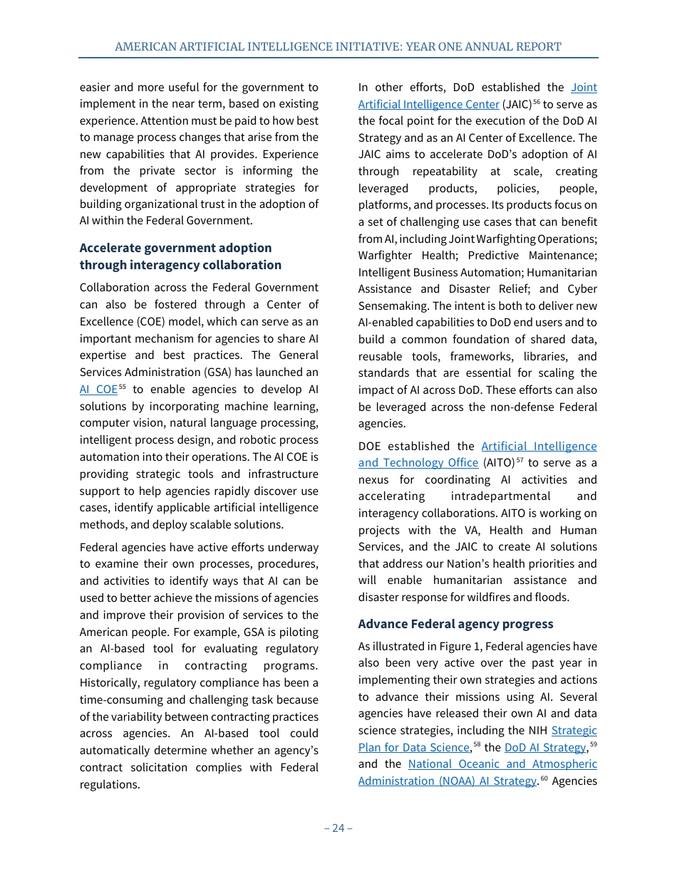 American Artificial Intelligence Initiative: Year One Annual Report, Page 30