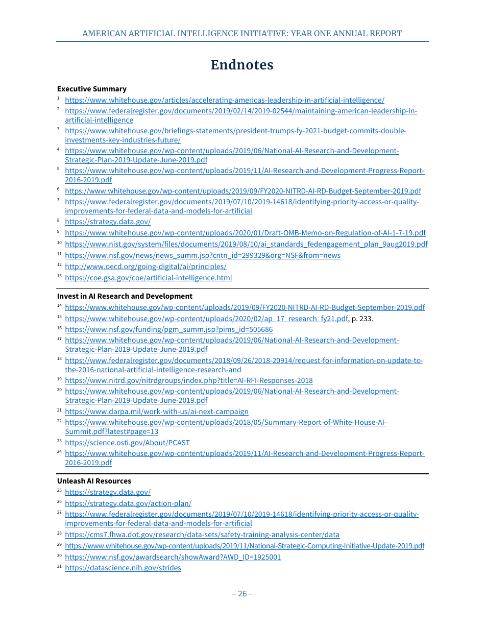 American Artificial Intelligence Initiative: Year One Annual Report, Page 32