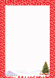 Document preview: Christmas Border Template - Red Frame