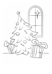 Document preview: Christmas Tree Coloring Pages - Star