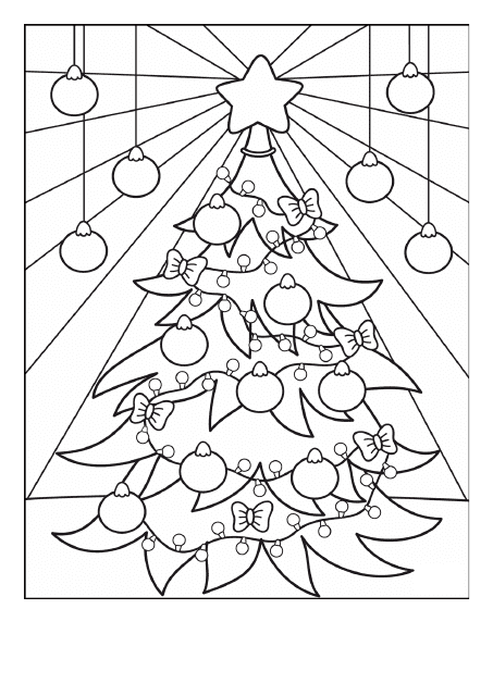 Christmas Tree Coloring Pages - Celebration