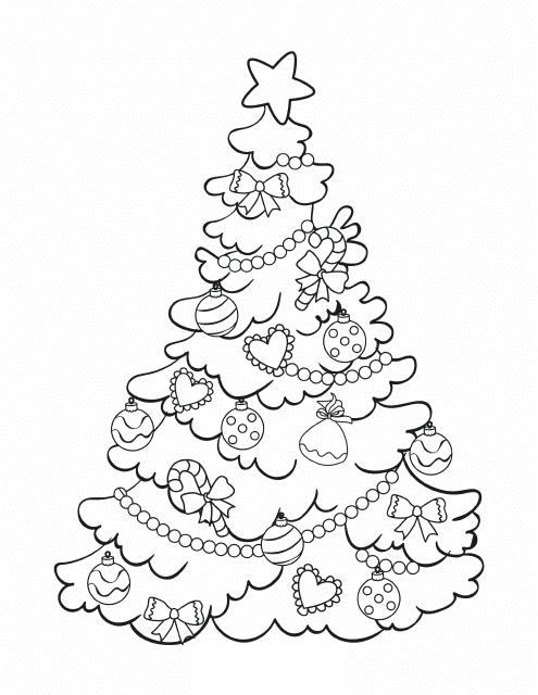 Christmas Tree Coloring Pages - Christmas Tree