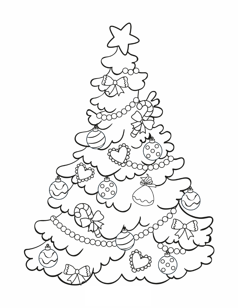 Christmas Tree Coloring Pages - A collection of beautifully designed and printable Christmas tree coloring pages for kids and adults.