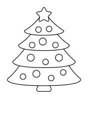 Document preview: Christmas Tree Coloring Pages - Tree