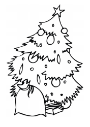 Document preview: Christmas Tree Coloring Pages - Lush Tree